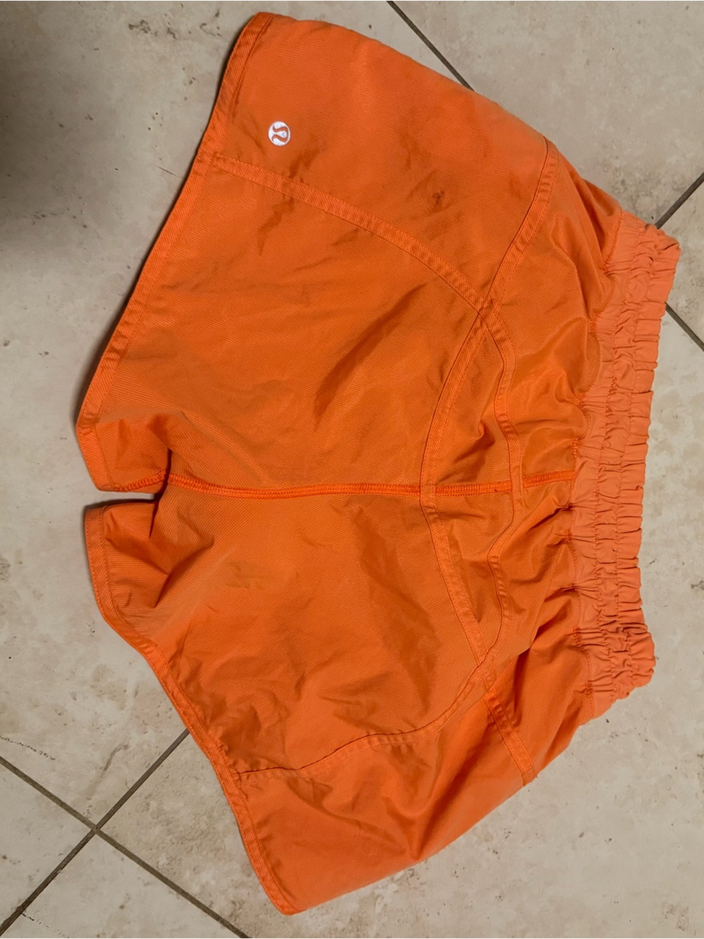 lululemon athletica Bright Orange Athletic Shorts